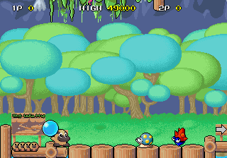 Liquid Kids (SEGA Saturn) screenshot: Ready to face the first enemies