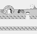 Doki Doki Penguin Land (Game Boy) screenshot: Rolling out of the igloo