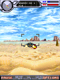 Arch Angel (J2ME) screenshot: Hit by enemy fire