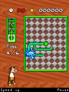Pipe Mania (J2ME) screenshot: Failing a level