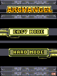 Arch Angel (J2ME) screenshot: Select Easy or Hard mode