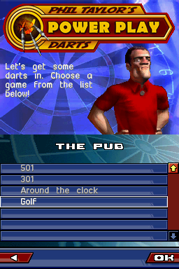 Phil Taylor's Power Play Darts (Nintendo DS) screenshot: The Pub