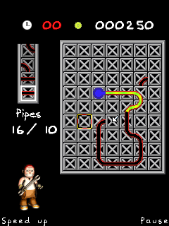 Pipe Mania (J2ME) screenshot: Classic mode