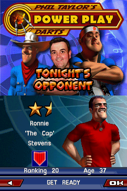 Phil Taylor's Power Play Darts (Nintendo DS) screenshot: Tonight's Opponent