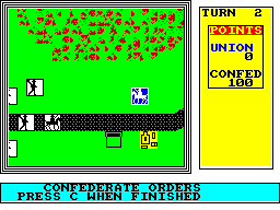 Johnny Reb II (ZX Spectrum) screenshot: What are your orders?