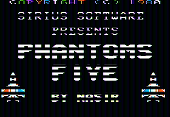 Phantoms Five (Apple II) screenshot: Title screen