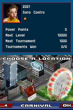 Phil Taylor's Power Play Darts (Nintendo DS) screenshot: World Map