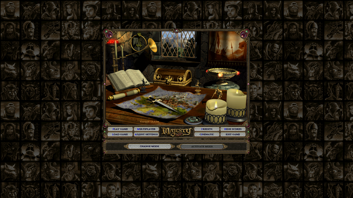 Majesty: Gold HD Edition (Windows) screenshot: [v1.5.2.28] The updated main menu