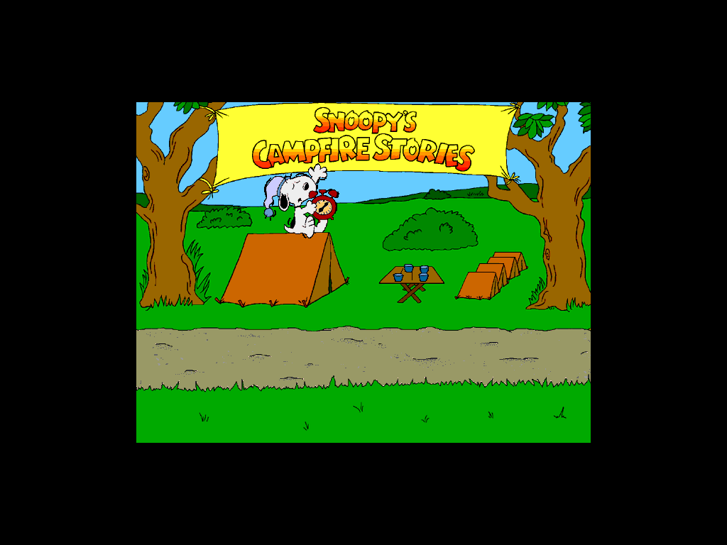 Snoopy's Campfire Stories (Windows) screenshot: Snoopy wake up