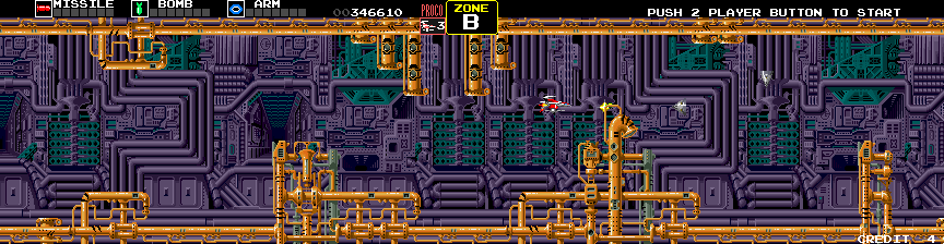 Darius (Arcade) screenshot: Industrial arena