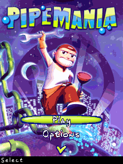 Pipe Mania (J2ME) screenshot: Main menu