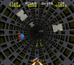 Tube Panic (Arcade) screenshot: Watch out for spinning buoys