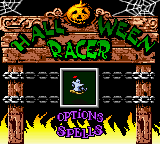 Halloween Racer (Game Boy Color) screenshot: There are 3 racers to choose from at the start