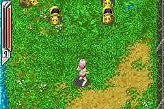 Bōkyaku no Senritsu (Game Boy Advance) screenshot: Here come the creatures