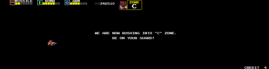 Darius (Arcade) screenshot: Go to next zone