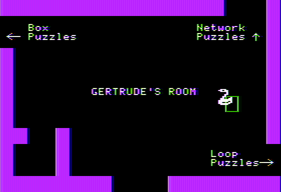 Gertrude's Puzzles (Apple II) screenshot: Pick a puzzle