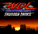 World Destruction League: Thunder Tanks (Game Boy Color) screenshot: Title screen.