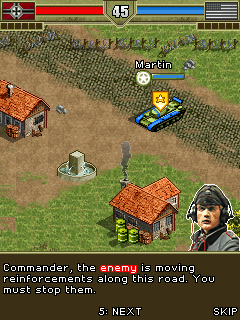 Panzer General (J2ME) screenshot: Mission briefing