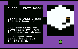 Gertrude's Puzzles (Commodore 64) screenshot: Getting artistic with the shape editor.