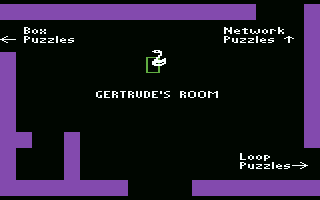 Gertrude's Puzzles (Commodore 64) screenshot: What kind of puzzle do you fancy?