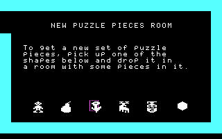 Gertrude's Puzzles (DOS) screenshot: Get your custom shaped pieces here. (CGA w/RGB monitor)