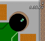 Micro Machines V3 (Game Boy Color) screenshot: Suicide. Adios.