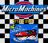 Micro Machines 1 and 2: Twin Turbo (Game Boy Color) screenshot: Challenge mode. Qualifying race.