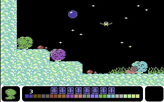 Klemens (Commodore 64) screenshot: Reached bottom left corner of the map