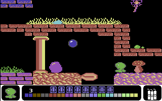 Klemens (Commodore 64) screenshot: Heading to the underground level