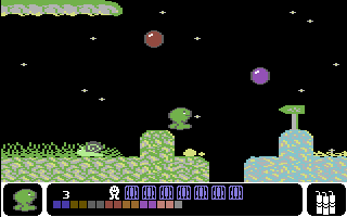 Klemens (Commodore 64) screenshot: Lower level passage