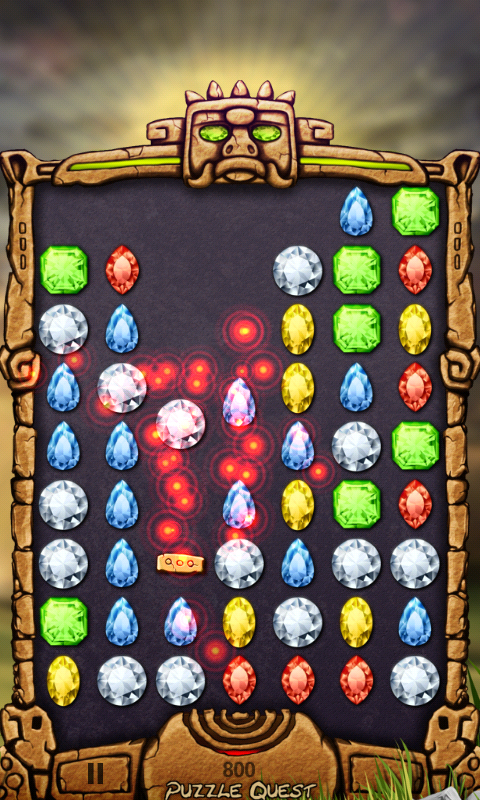 Tap Jewels (Android) screenshot: Removing some gems