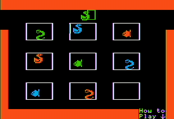 Gertrude's Puzzles (Apple II) screenshot: And now for a box puzzle...