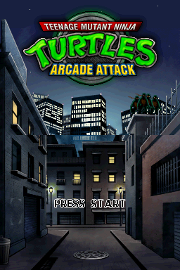 Teenage Mutant Ninja Turtles: Arcade Attack (Nintendo DS) screenshot: Title screen.