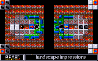 Oxyd magnum! (Amiga) screenshot: Previews of later levels serve as an "attract mode".