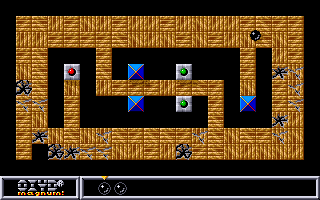 Oxyd magnum! (Amiga) screenshot: Level 4: tread carefully...