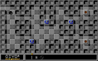 Oxyd magnum! (Atari ST) screenshot: Level 9: the springs allow you to jump - a much-needed ability on this screen.