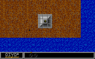 Oxyd magnum! (Atari ST) screenshot: Level 5: another multi-screen landscape... with quicksand!