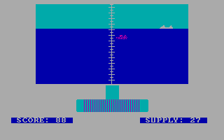 Torpedo Alley (DOS) screenshot: Down it goes!