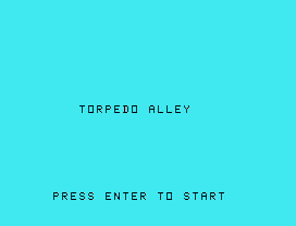 Torpedo Alley (TI-99/4A) screenshot: Title