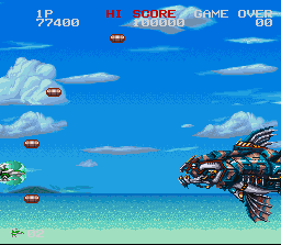 Darius Twin (SNES) screenshot: A giant killer fish...
