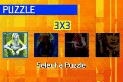 Britney's Dance Beat (Game Boy Advance) screenshot: Selecting a puzzle in the Puzzle mode.