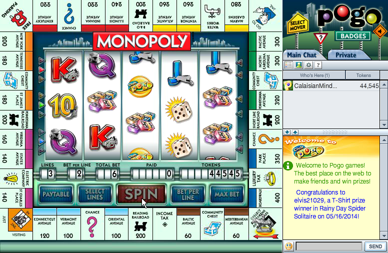 Screenshot of Monopoly Slots (Browser, 2009) - MobyGames