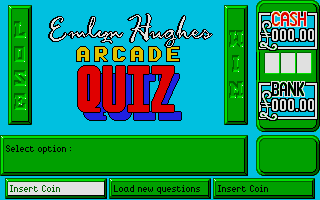 Emlyn Hughes Arcade Quiz (Atari ST) screenshot: Main menu