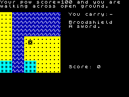 Broodslayer (ZX Spectrum) screenshot: Start of your quest