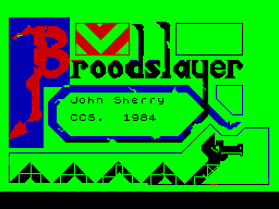 Broodslayer (ZX Spectrum) screenshot: Title Screen