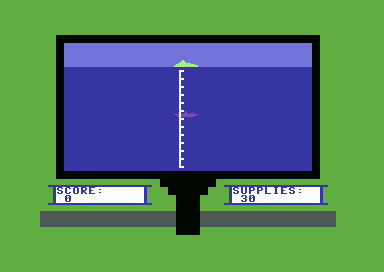 Torpedo Alley (Commodore 64) screenshot: Direct hit!