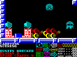 Metaplex (ZX Spectrum) screenshot: Blast the alien