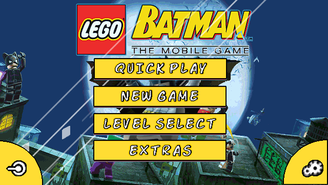 LEGO Batman: The Mobile Game (J2ME) screenshot: Main menu