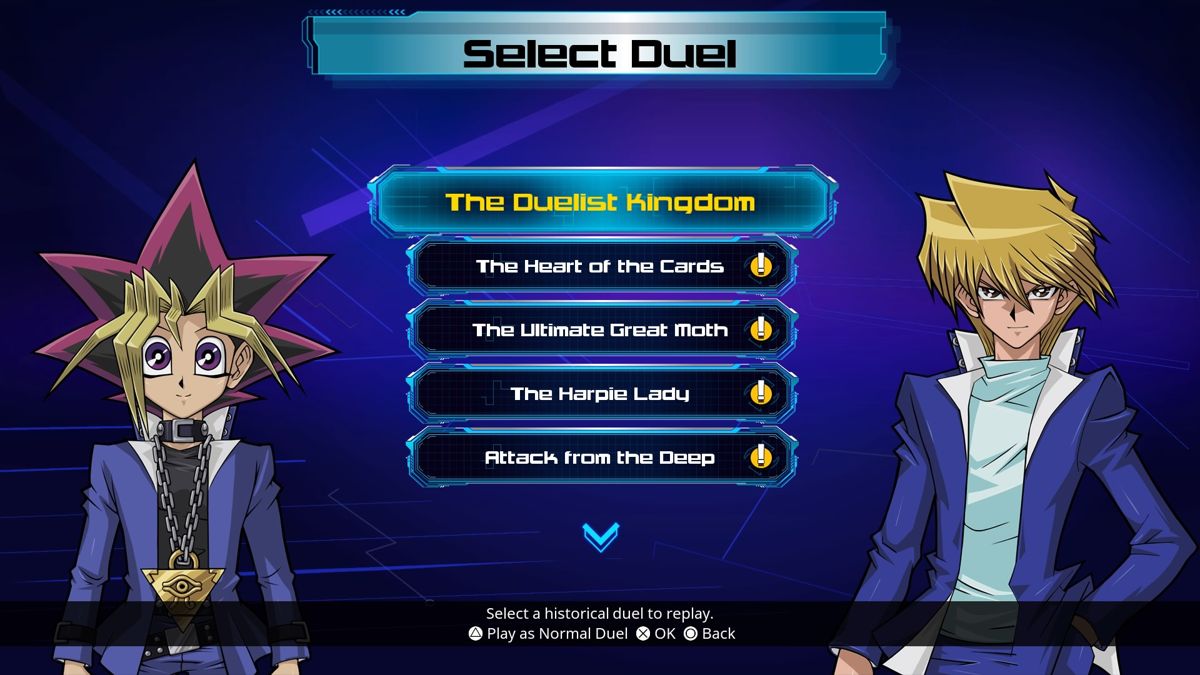 Yu-Gi-Oh!: Legacy of the Duelist (PlayStation 4) screenshot: The story of each show follows along in chronological order
