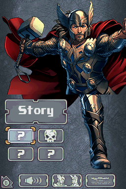 Thor: God of Thunder (Nintendo DS) screenshot: Main menu.